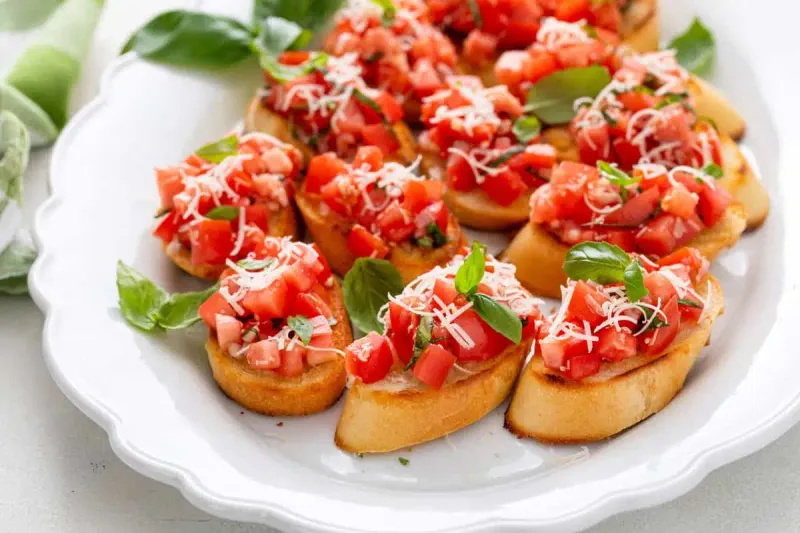 Bruschetta With Tomato And Basil