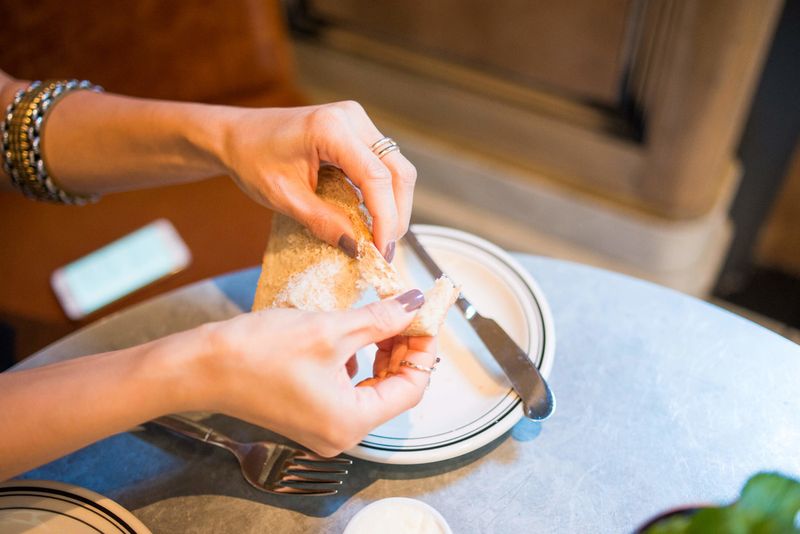 Bread As Utensil In France