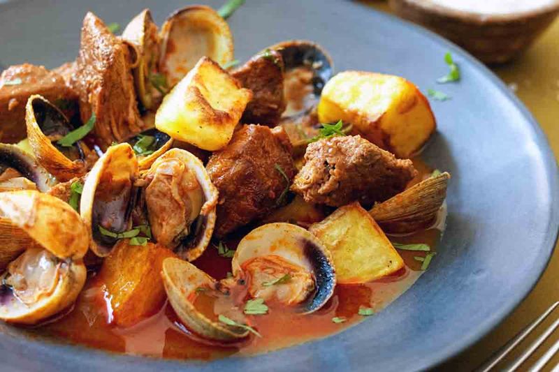 Portuguese Pork And Clams With British Pork
