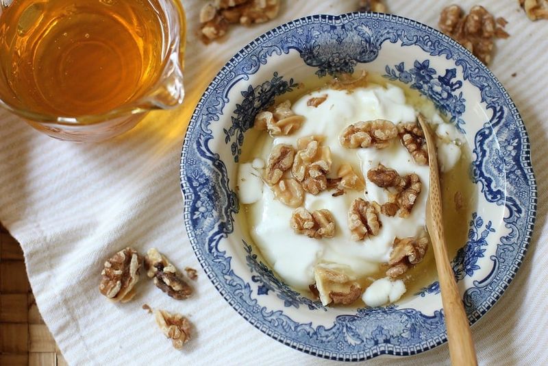 Greek Yoghurt With Honey And Walnuts
