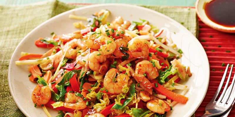 Garlic Prawn Stir-Fry