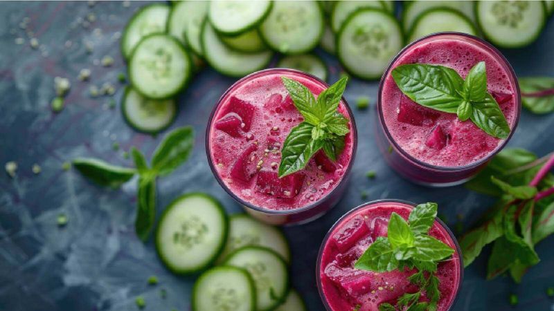 Beetroot, Cucumber, And Mint Juice
