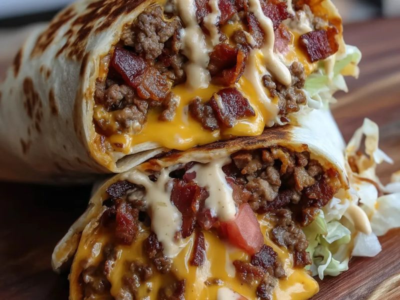Bacon Cheeseburger Burrito