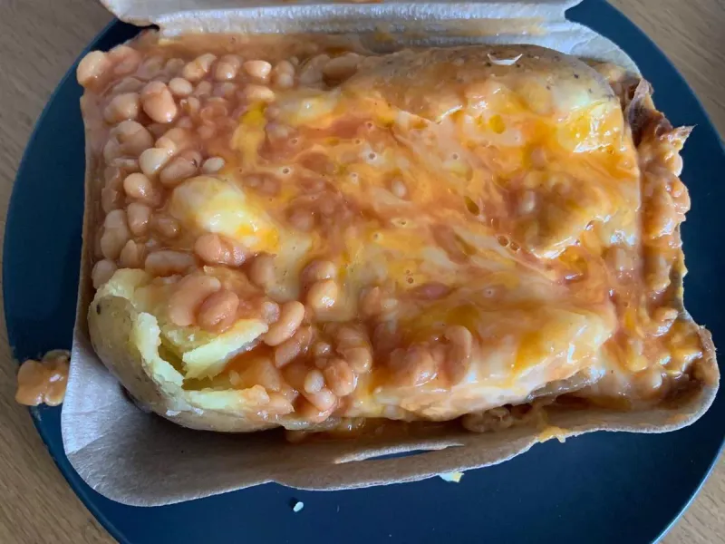 Overpriced Jacket Potato With Cheese And Beans