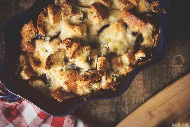 Gruyère And Leek Bread Pudding