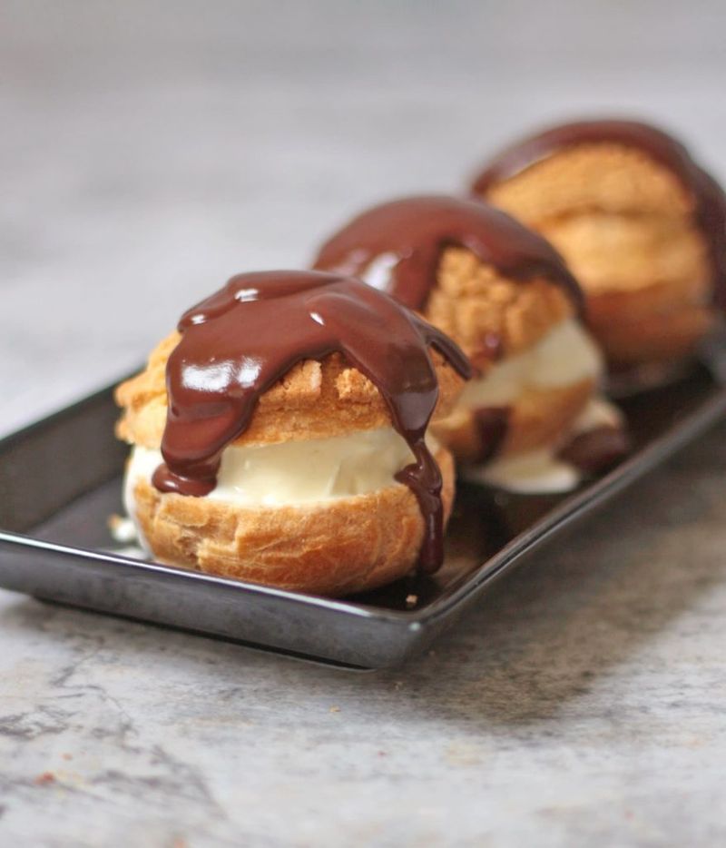 Mini Chocolate Eclairs Or Profiteroles