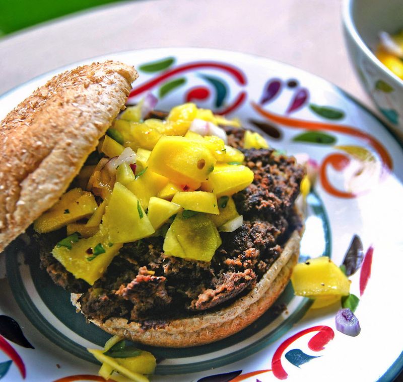 Black Bean And Mango Burgers