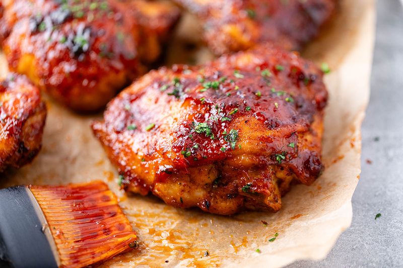 Baked BBQ Chicken Thighs