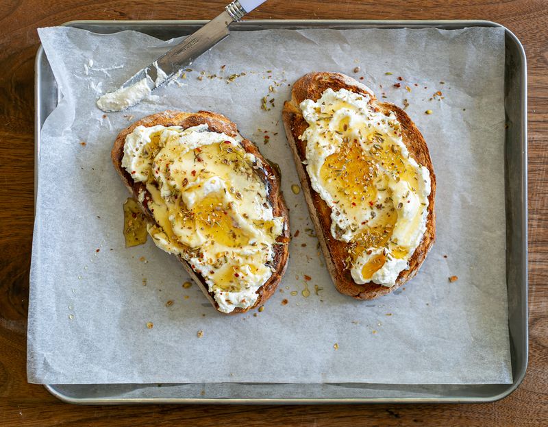 Ricotta And Honey Toast