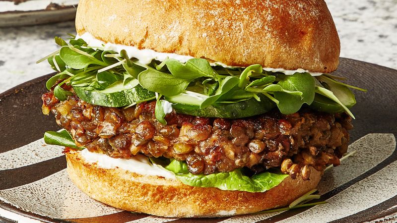 Mushroom And Lentil Burgers