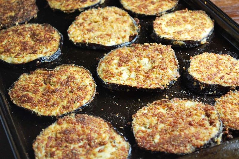 Aubergine Parmesan Crisps