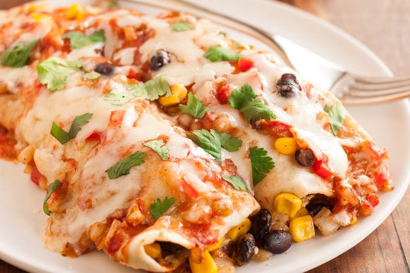 Spicy Bean Enchiladas