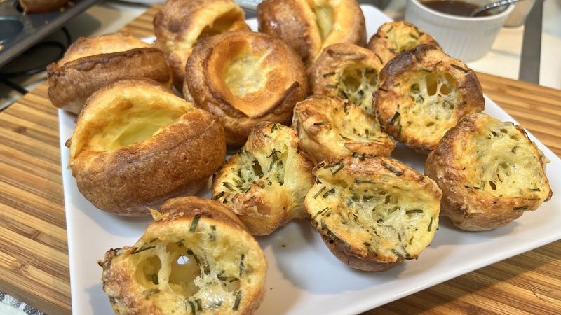 Cheddar And Chive Yorkshire Puddings