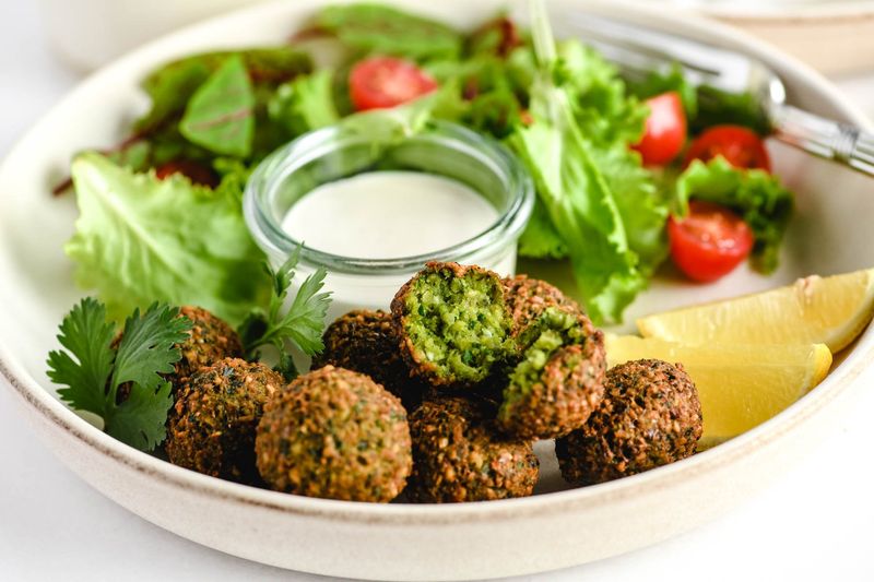 Authentic Tahini-Stuffed Falafel