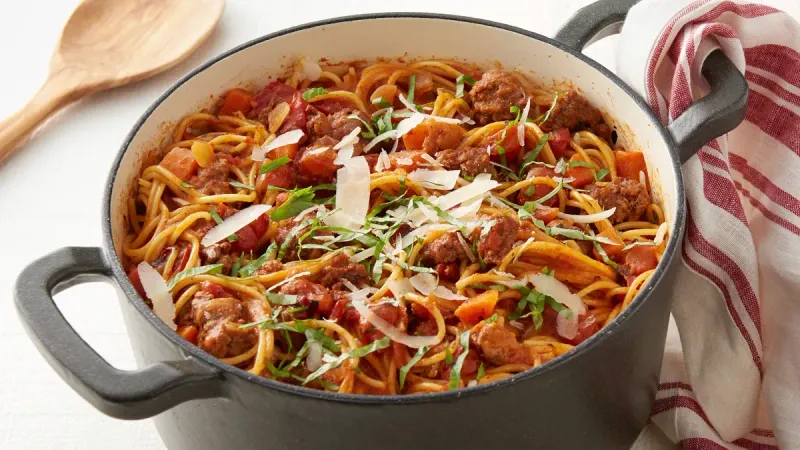 One Pot Spaghetti Bolognese