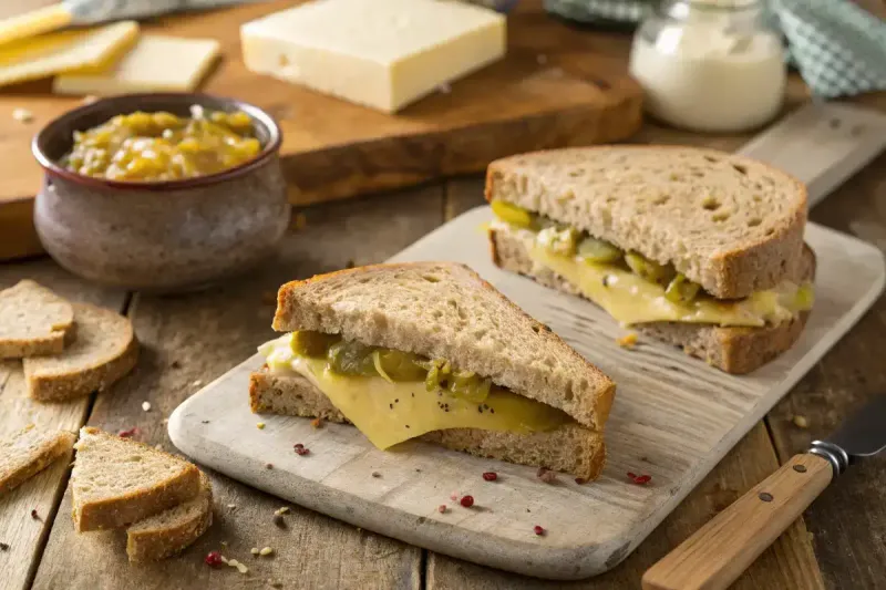 Cheese And Pickle Sandwich