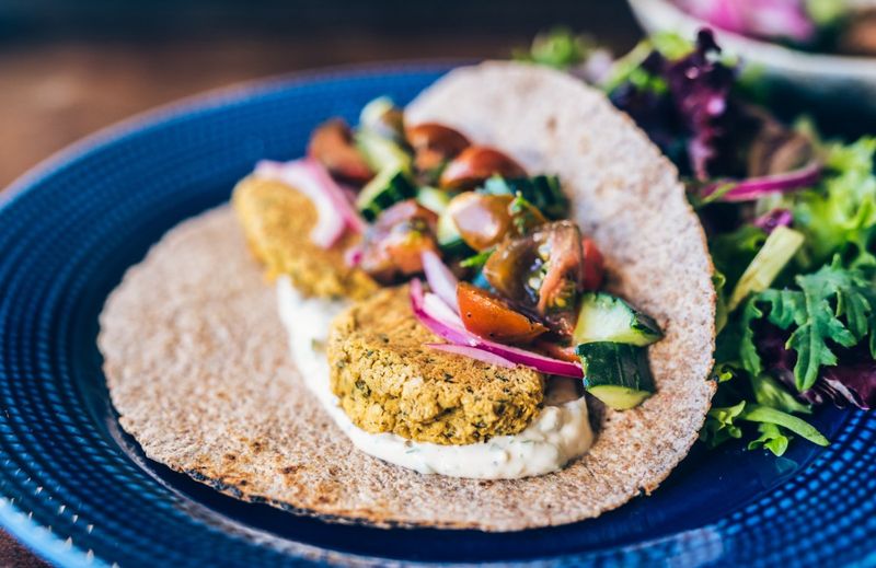 Baked Falafel Wraps