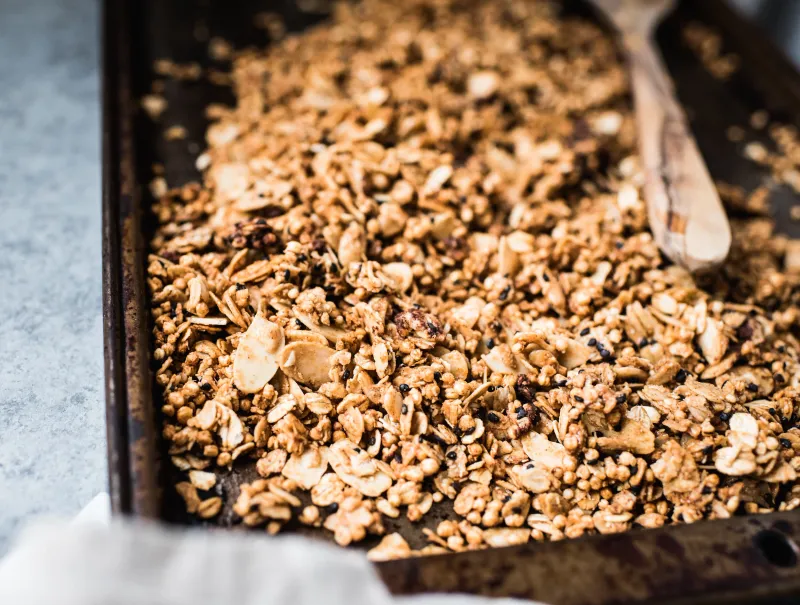 Crunchy Tahini Maple Granola