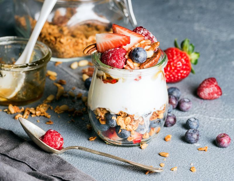 Yogurt With Granola And Berries