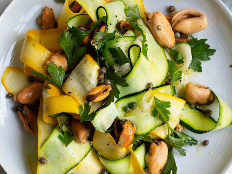 Courgette Ribbons With Lemon And Mint