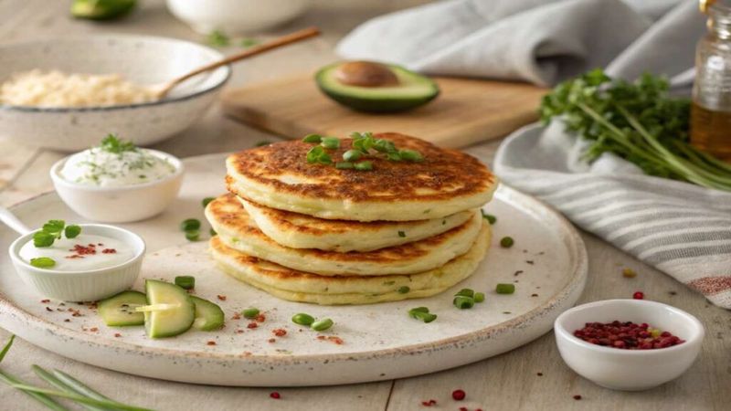 Savoury Cheese And Herb Pancakes