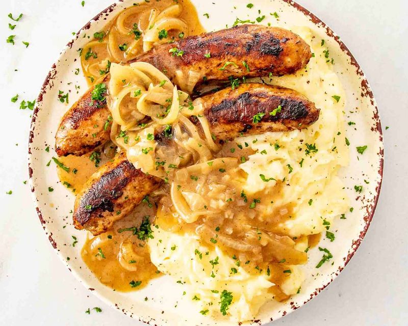Sizzling Bangers And Mash