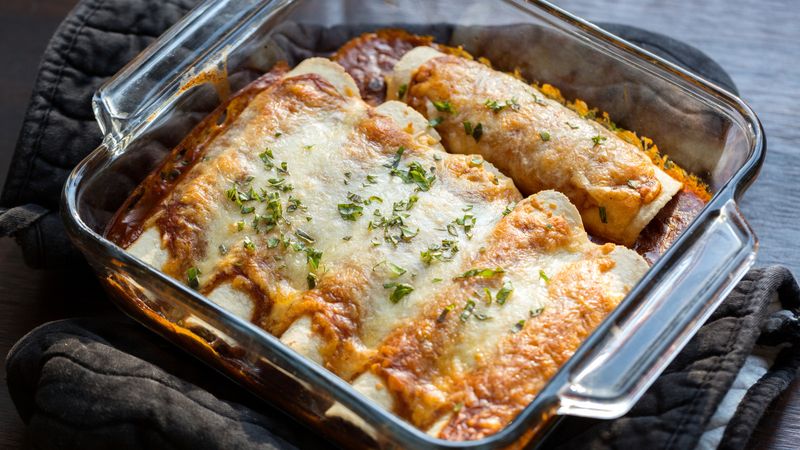 Trader Joe's Salsa Verde Chicken Enchiladas