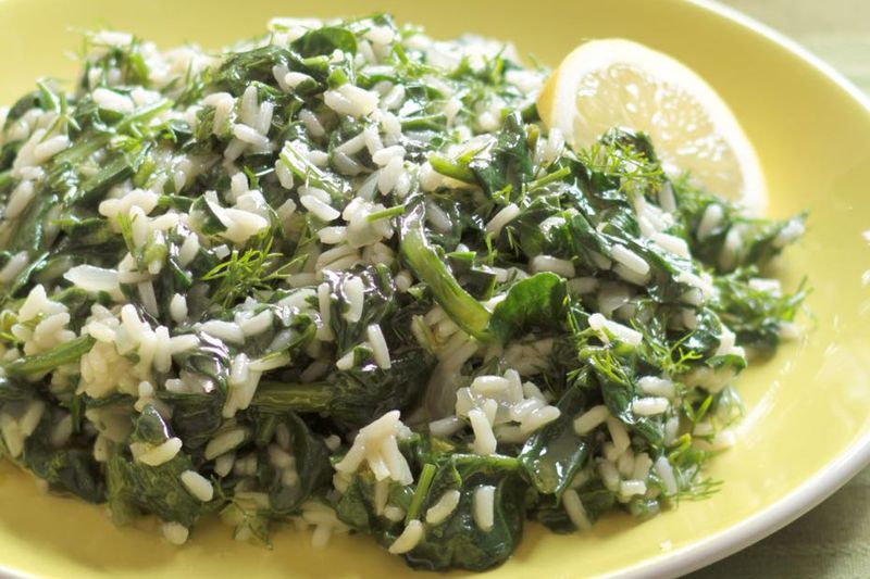 Spanakorizo (Spinach And Rice)