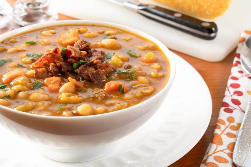 Smoky Bean And Bacon Soup