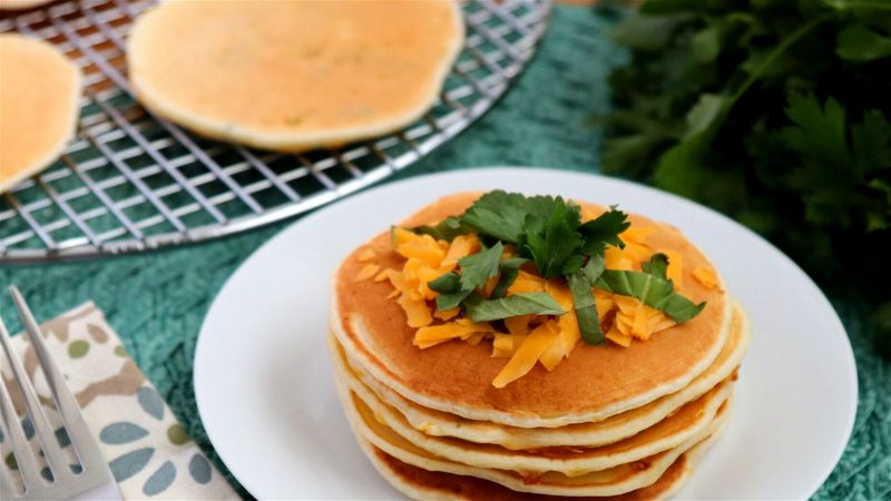 Savoury Cheese & Herb Pancakes