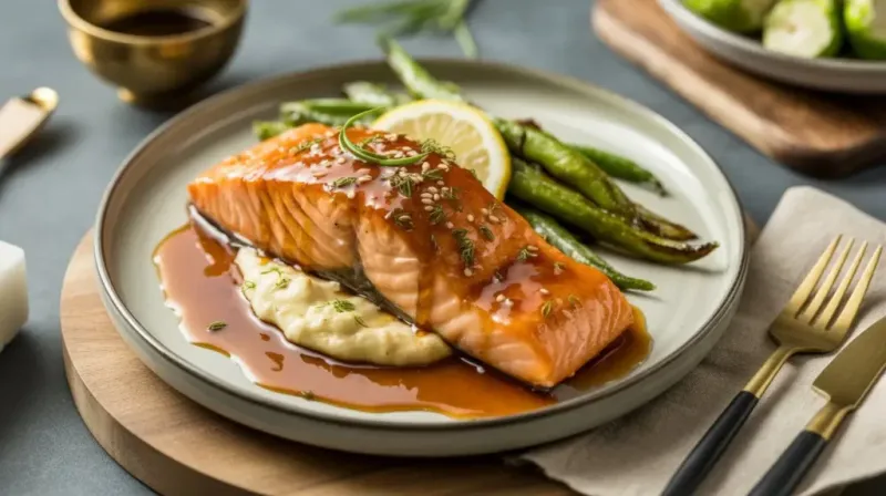 Tangy Maple-Bourbon Salmon