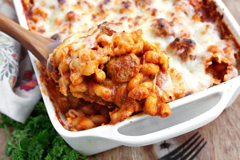 Meatball Pasta Bake