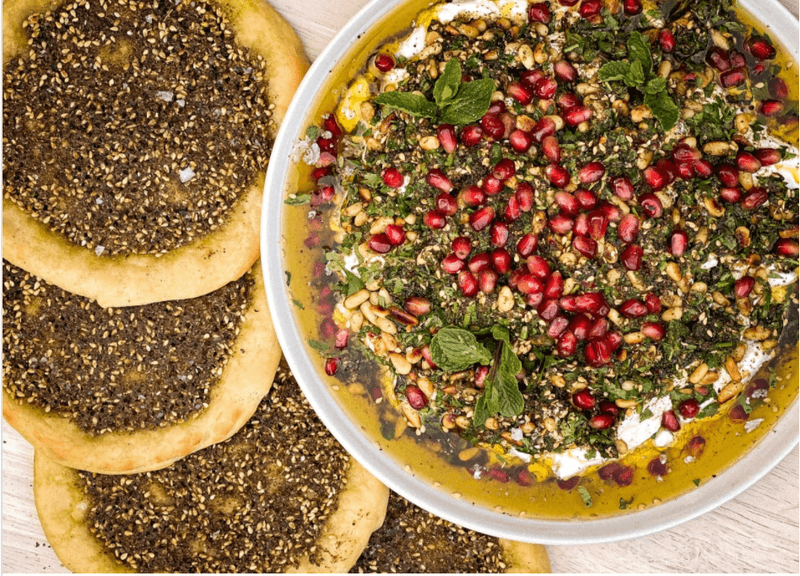 Avocado Toast With Za'atar And Pomegranate
