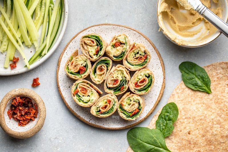 Veggie Hummus Wraps