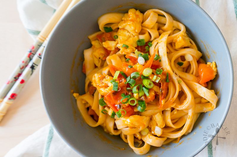 Egg And Spring Onion Noodle Stir-Fry