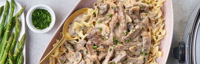 Creamy Beef Stroganoff