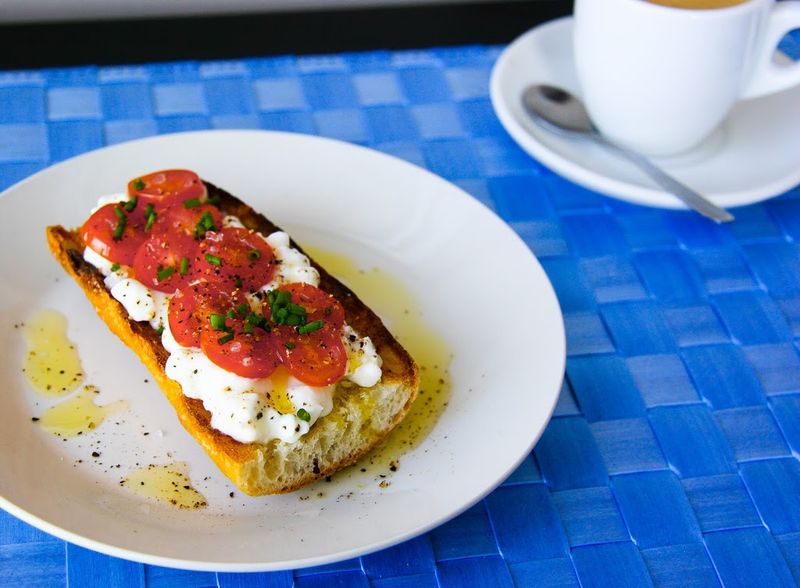 Cottage Cheese And Tomato Toast