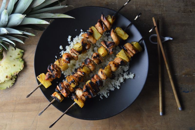 Pineapple Teriyaki Chicken Skewers