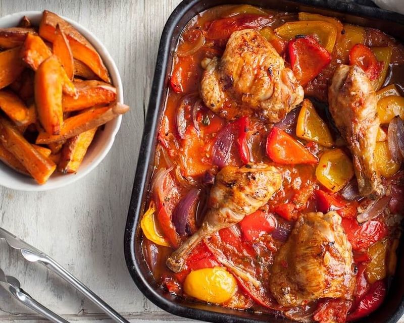 Piri-Piri Chicken With Smashed Sweet Potatoes
