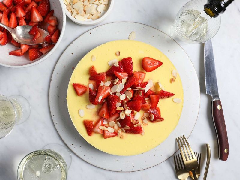 Strawberry Almond Cheesecake