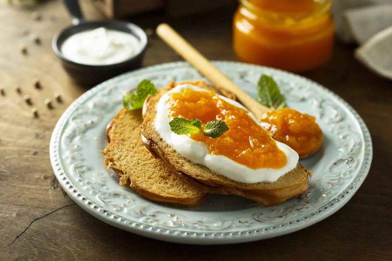 Cream Cheese And Jam Toast