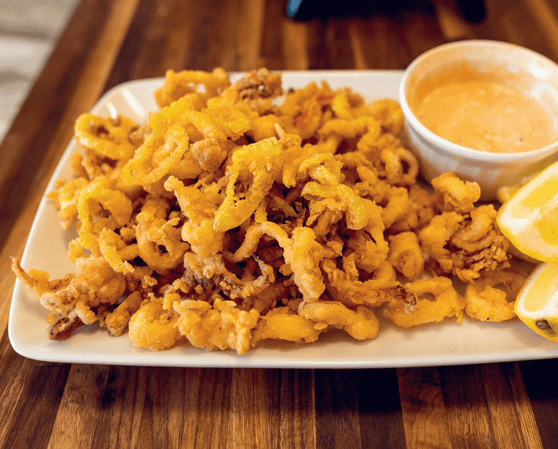 Fried Calamari - The Rubber Band Special