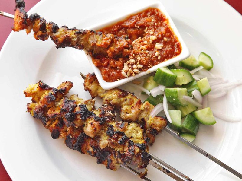 Chicken Skewers With Peanut Sauce