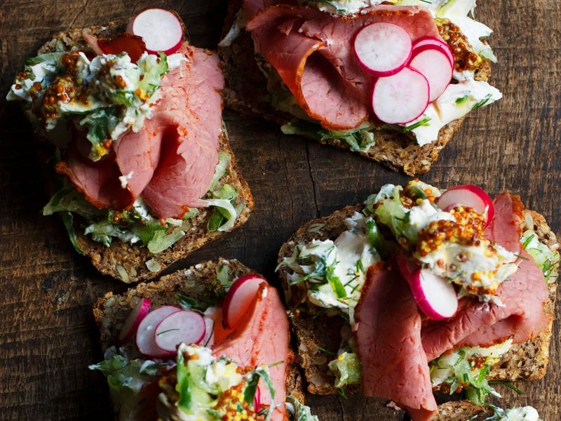 Broad Bean And Ham Bruschetta