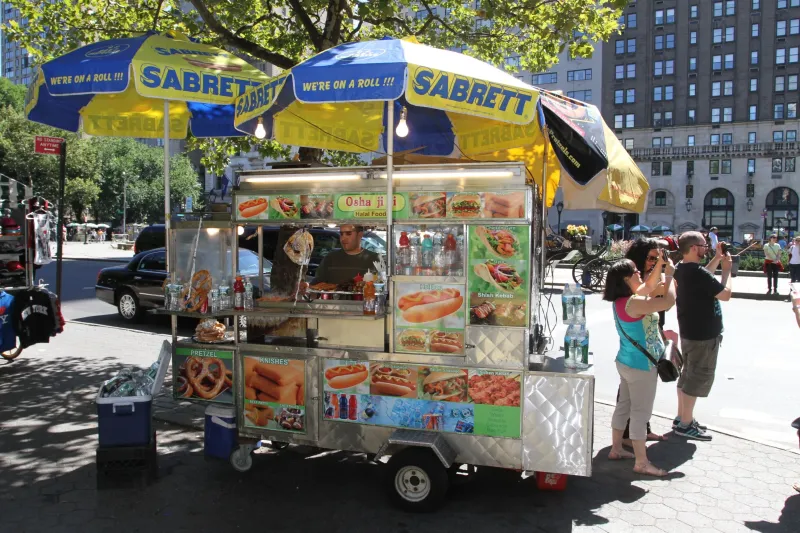 Hot Dog From A Street Vendor