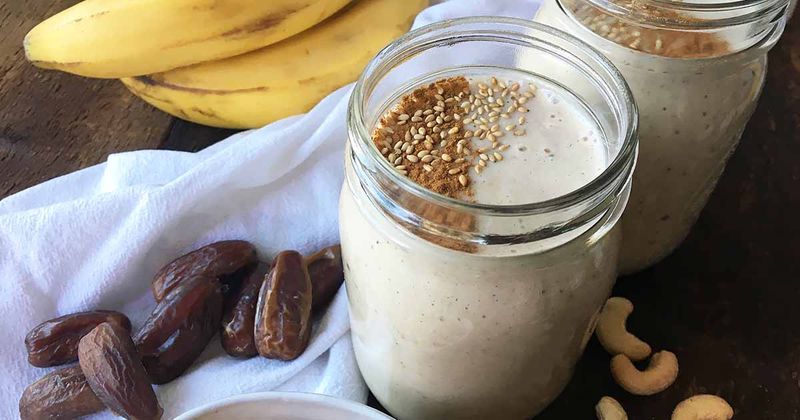 Creamy Tahini Banana Smoothie