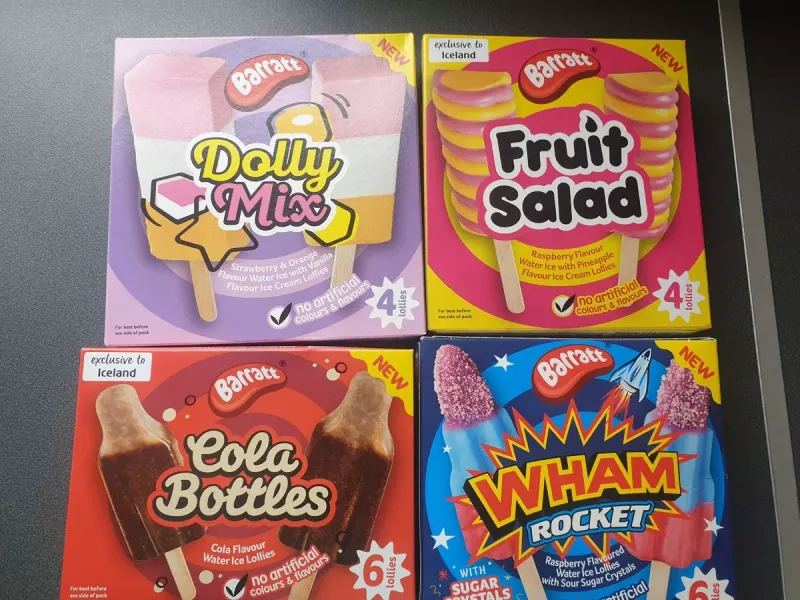 Iceland Retro Sweets Ice Lollies