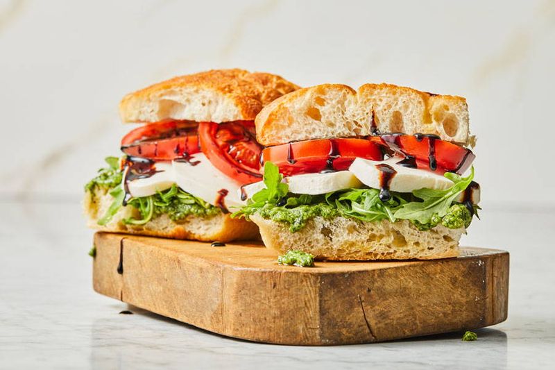Caprese Sandwich With A Balsamic Glaze