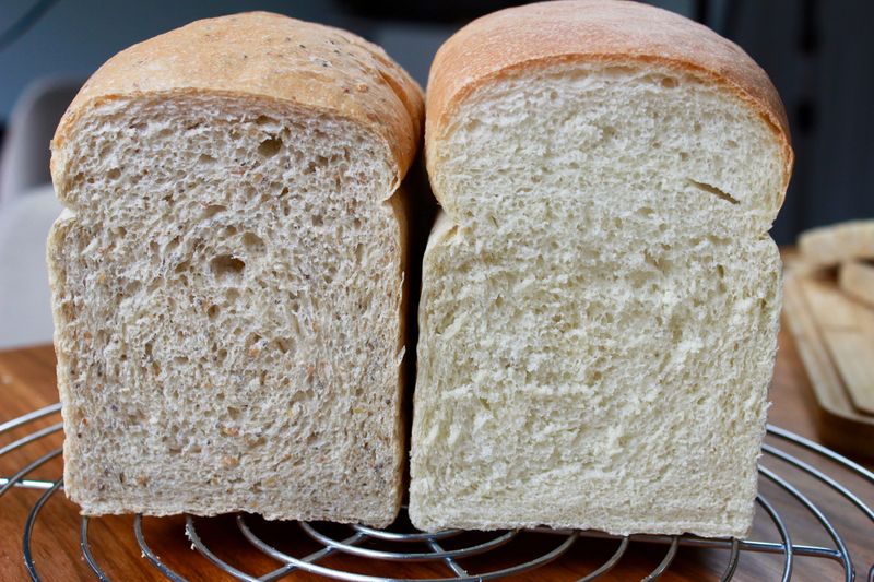White And Whole Wheat Sandwich Bread