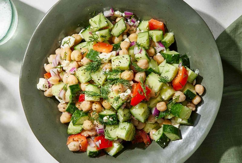 Cucumber, Chickpea And Feta Salad